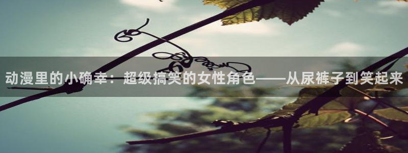 age动漫网上看：动漫里的小确幸：超级搞笑的女性角色——从尿裤子到笑起来
