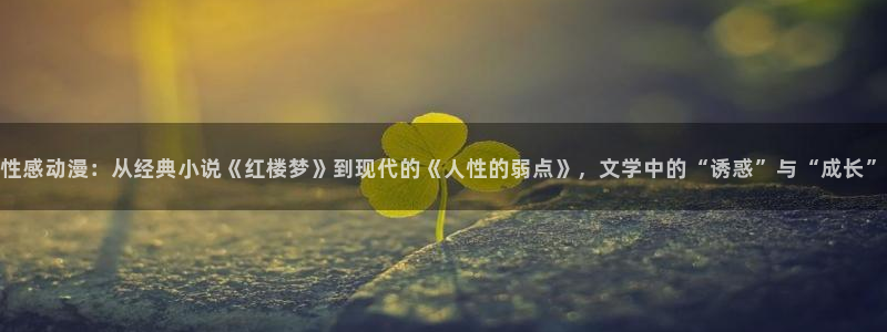 age动漫网下载：性感动漫：从经典小说《红楼梦》到现代的《人性的弱点》，文学中的“诱惑”与“成长”