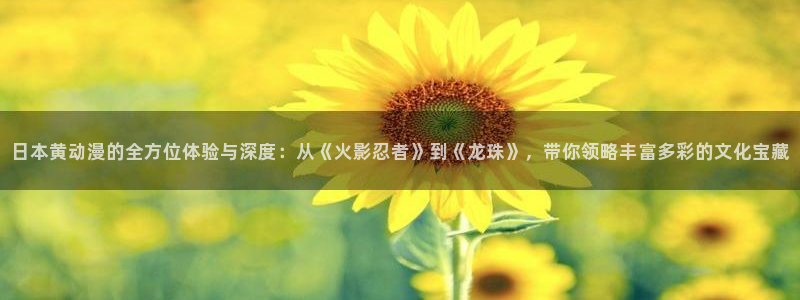 backstage韩漫免费观看：日本黄动漫的全方位体验与深度：从《火影忍者》到《龙珠》，带你领略丰富多彩的文化宝藏