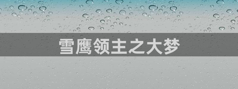 age动漫下载入口：雪鹰领主之大梦